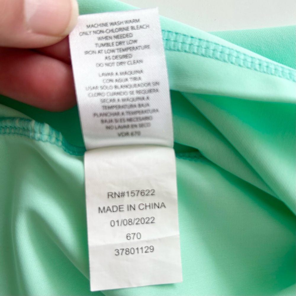 Eddie Bauer Kids Swim Rashguard SS Top Back Neck 1/4 Zip Colorblock Sz Med 10/12 - Picture 9 of 9